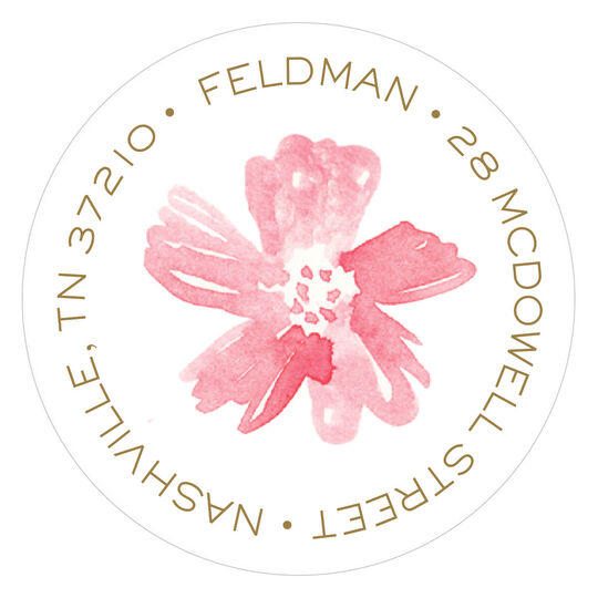 Spring Terrace Round Address Labels